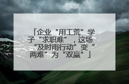 企业“用工荒”学子“求职难”，这场“及时雨行动”变“两难”为“双赢”