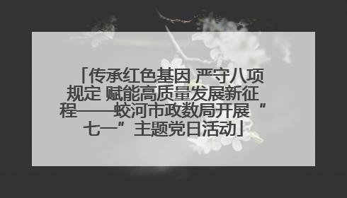 传承红色基因 严守八项规定 赋能高质量发展新征程——蛟河市政数局开展“七一”主题党日活动