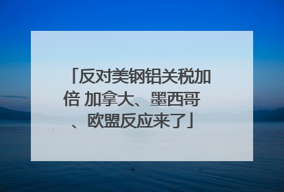 反对美钢铝关税加倍 加拿大、墨西哥、欧盟反应来了