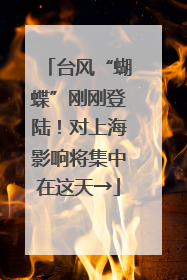 台风“蝴蝶”刚刚登陆！对上海影响将集中在这天→