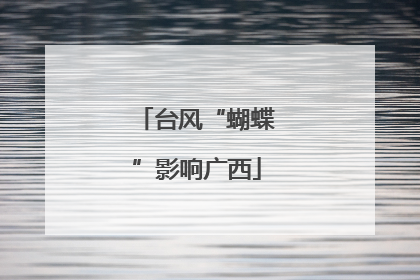 台风“蝴蝶”影响广西