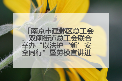 南京市建邺区总工会、双闸街道总工会联合举办“以法护‘新’安全同行”暨劳模宣讲进工地服务活动