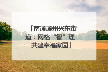 南通通州兴东街道：网格“智”理 共建幸福家园