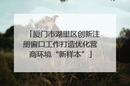 厦门市湖里区创新注册窗口工作打造优化营商环境“新样本”