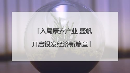 入局康养产业 盛帆开启银发经济新篇章