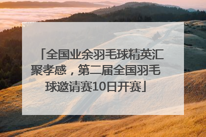 全国业余羽毛球精英汇聚孝感，第二届全国羽毛球邀请赛10日开赛