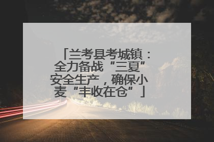 兰考县考城镇：全力备战“三夏”安全生产，确保小麦“丰收在仓”