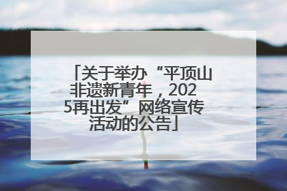 关于举办“平顶山非遗新青年，2025再出发”网络宣传活动的公告