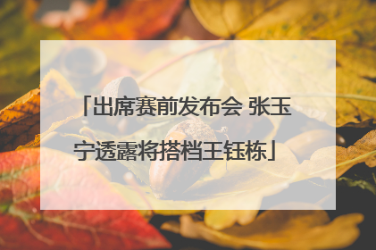 出席赛前发布会 张玉宁透露将搭档王钰栋