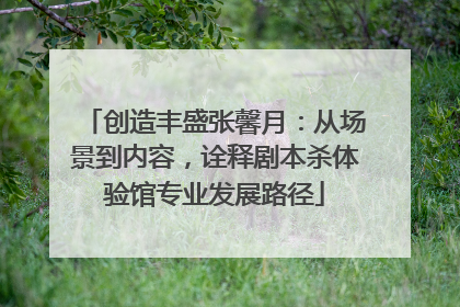 创造丰盛张馨月：从场景到内容，诠释剧本杀体验馆专业发展路径