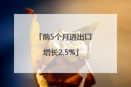 前5个月进出口增长2.5%