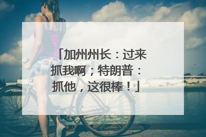加州州长：过来抓我啊；特朗普：抓他，这很棒！
