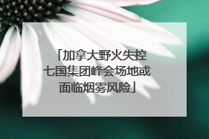 加拿大野火失控 七国集团峰会场地或面临烟雾风险