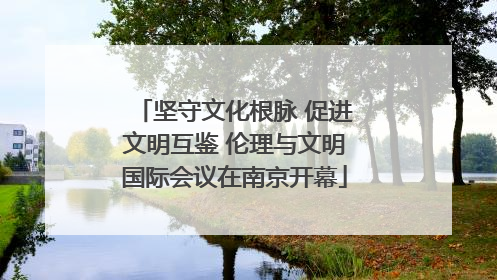 坚守文化根脉 促进文明互鉴 伦理与文明国际会议在南京开幕