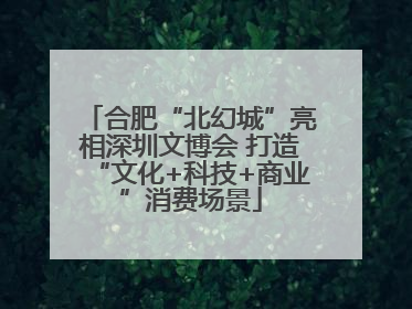 合肥“北幻城”亮相深圳文博会 打造“文化+科技+商业”消费场景