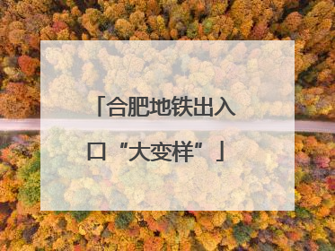 合肥地铁出入口“大变样”