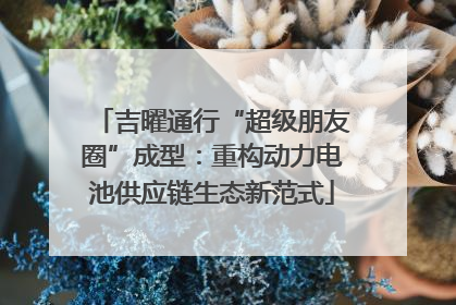 吉曜通行“超级朋友圈”成型：重构动力电池供应链生态新范式