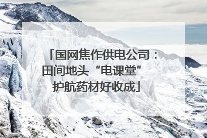 国网焦作供电公司：田间地头“电课堂” 护航药材好收成