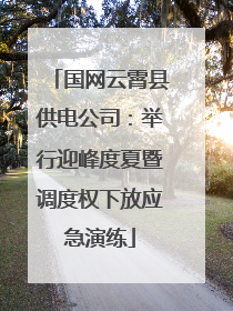 国网云霄县供电公司：举行迎峰度夏暨调度权下放应急演练