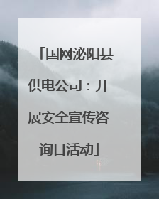 国网泌阳县供电公司：开展安全宣传咨询日活动