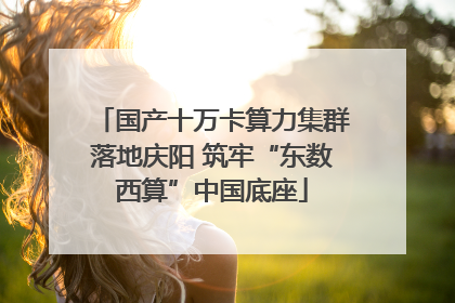 国产十万卡算力集群落地庆阳 筑牢“东数西算”中国底座