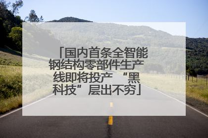 国内首条全智能钢结构零部件生产线即将投产 “黑科技”层出不穷