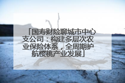 国寿财险聊城市中心支公司：构建多层次农业保险体系，全周期护航樱桃产业发展