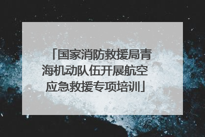 国家消防救援局青海机动队伍开展航空应急救援专项培训