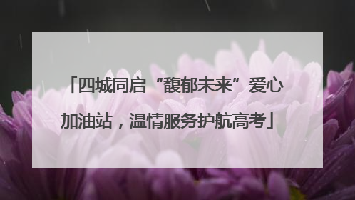 四城同启“馥郁未来”爱心加油站，温情服务护航高考