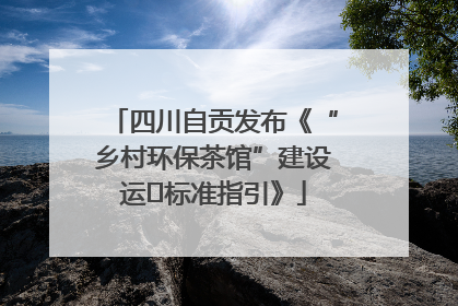四川自贡发布《“乡村环保茶馆”建设运⾏标准指引》