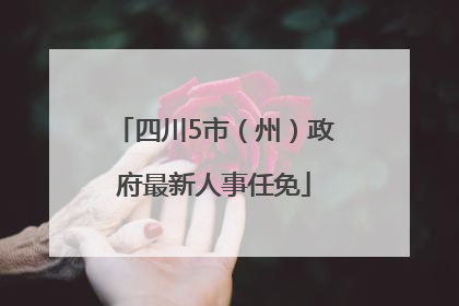 四川5市（州）政府最新人事任免