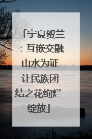 宁夏贺兰：互嵌交融 山水为证 让民族团结之花绚烂绽放
