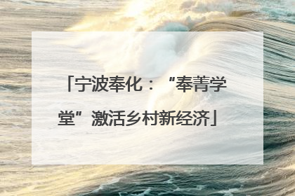 宁波奉化：“奉菁学堂”激活乡村新经济