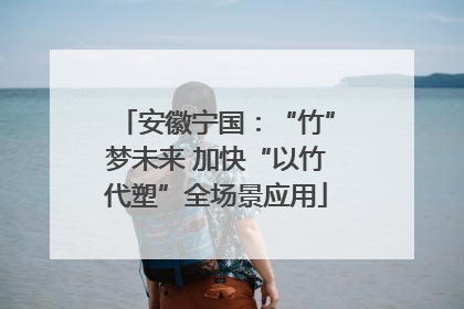 安徽宁国：“竹”梦未来 加快“以竹代塑”全场景应用