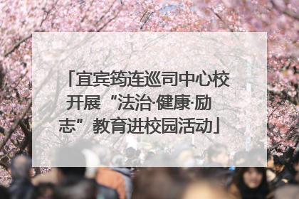 宜宾筠连巡司中心校开展“法治·健康·励志”教育进校园活动