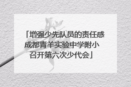 增强少先队员的责任感 成都青羊实验中学附小召开第六次少代会