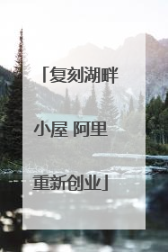 复刻湖畔小屋 阿里重新创业