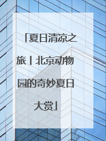 夏日清凉之旅丨北京动物园的奇妙夏日大赏