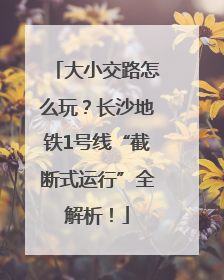 大小交路怎么玩？长沙地铁1号线“截断式运行”全解析！