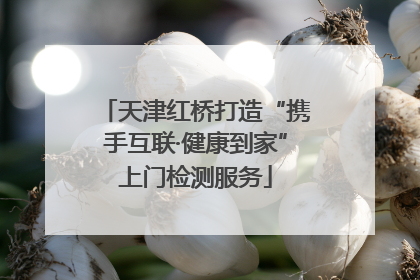 天津红桥打造“携手互联·健康到家”上门检测服务