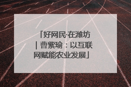 好网民·在潍坊｜曹紫瑜：以互联网赋能农业发展