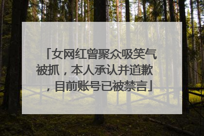 女网红曾聚众吸笑气被抓，本人承认并道歉，目前账号已被禁言