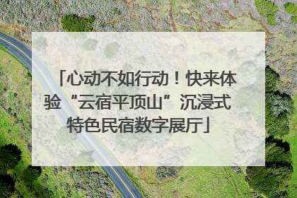 心动不如行动！快来体验“云宿平顶山”沉浸式特色民宿数字展厅