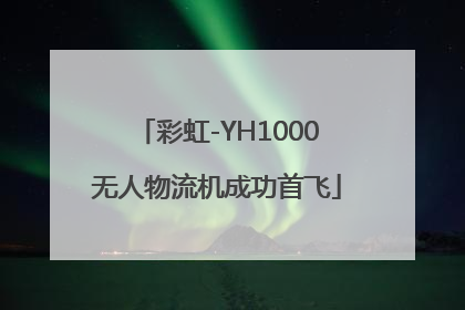 彩虹-YH1000无人物流机成功首飞