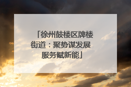 徐州鼓楼区牌楼街道：聚势谋发展 服务赋新能