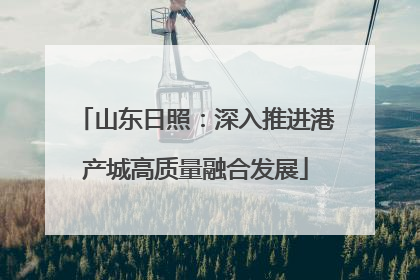 山东日照：深入推进港产城高质量融合发展