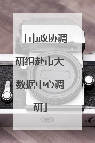 市政协调研组赴市大数据中心调研