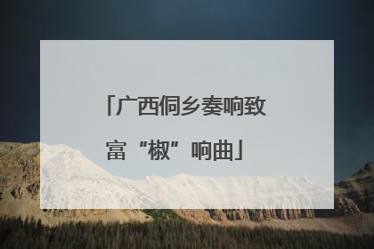 广西侗乡奏响致富“椒”响曲