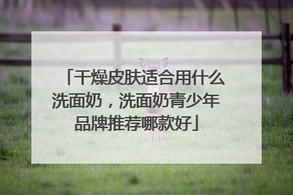 干燥皮肤适合用什么洗面奶，洗面奶青少年品牌推荐哪款好