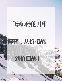 康师傅的升维博弈，从价格战到价值战